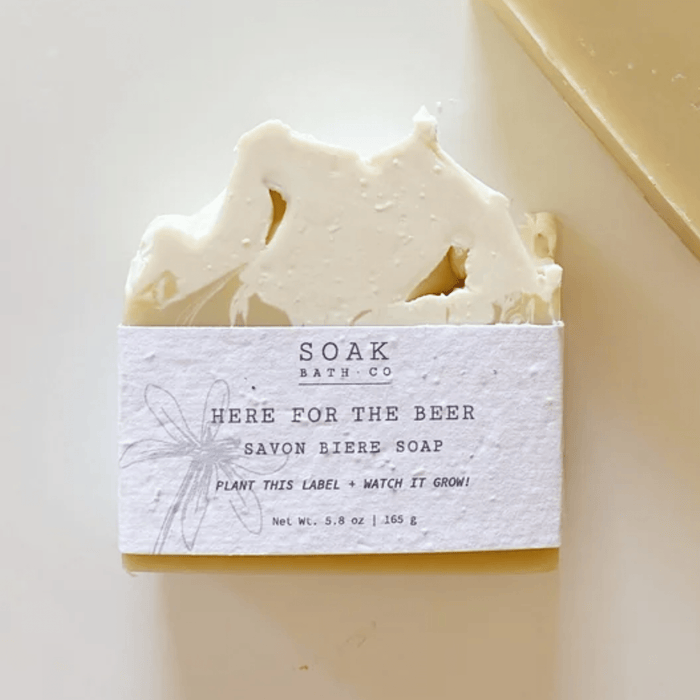 SOAK Bath Co Soap Bar, Here For The Beer