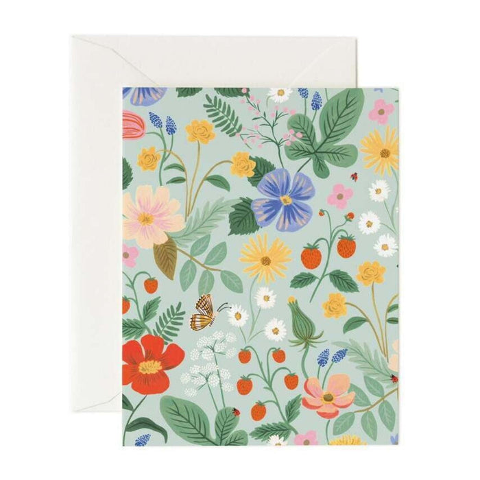 Rifle Paper Co. Strawberry Fields Card, Mint