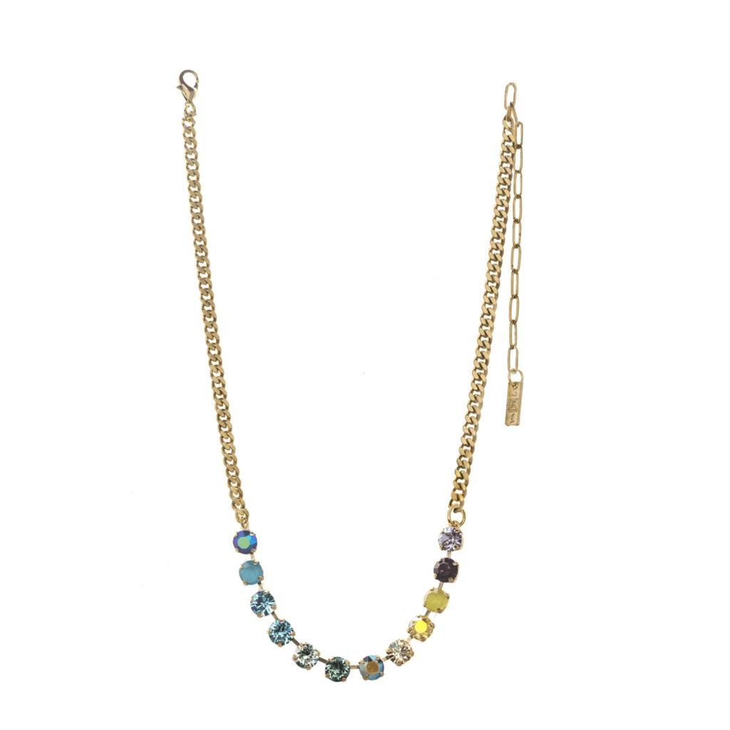 Tova Necklace, Mini Oakland Antique Gold Rainbow