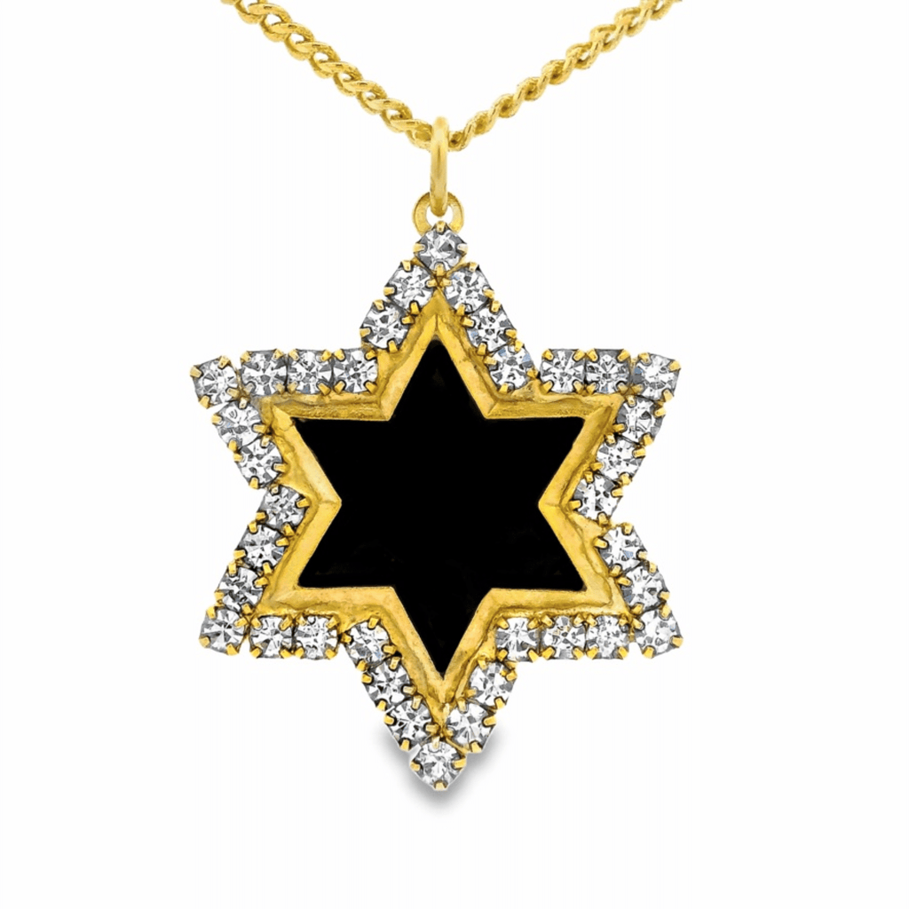 Tova Necklace, Neon Star of David Bold Black