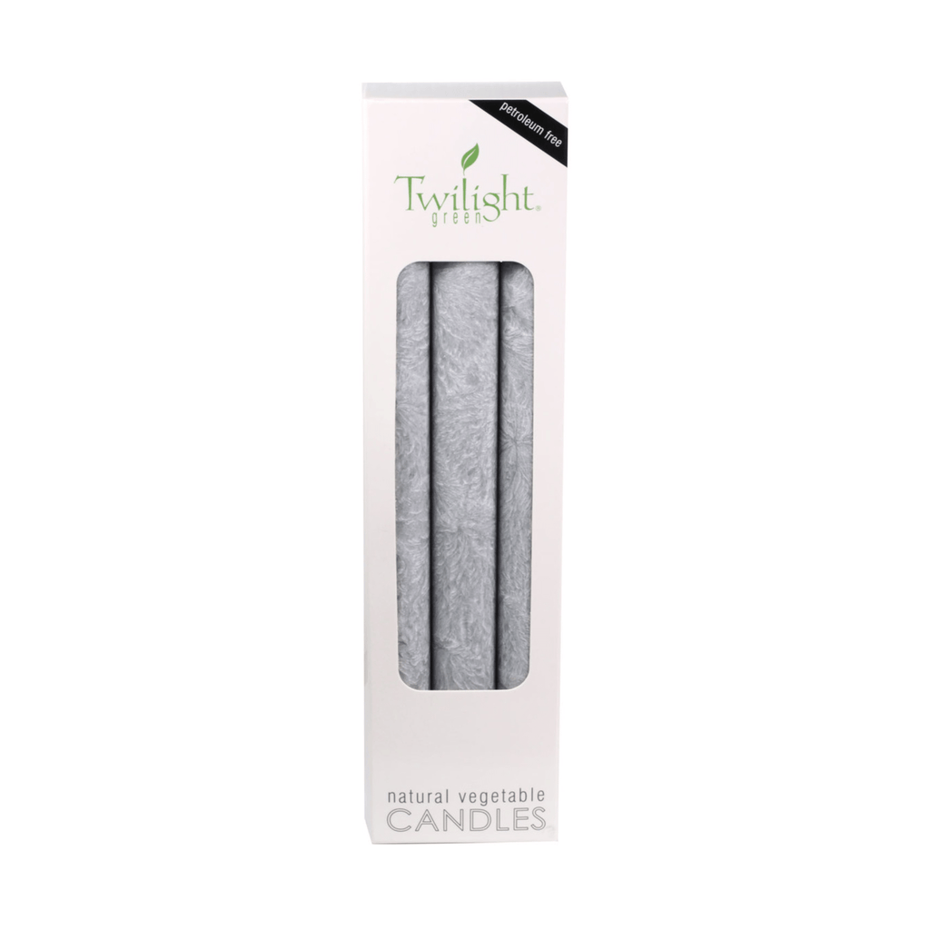 Twilight Dinner Candles, 10" ECO Set of 6 Grey Blue