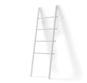 White ladder on white backdrop