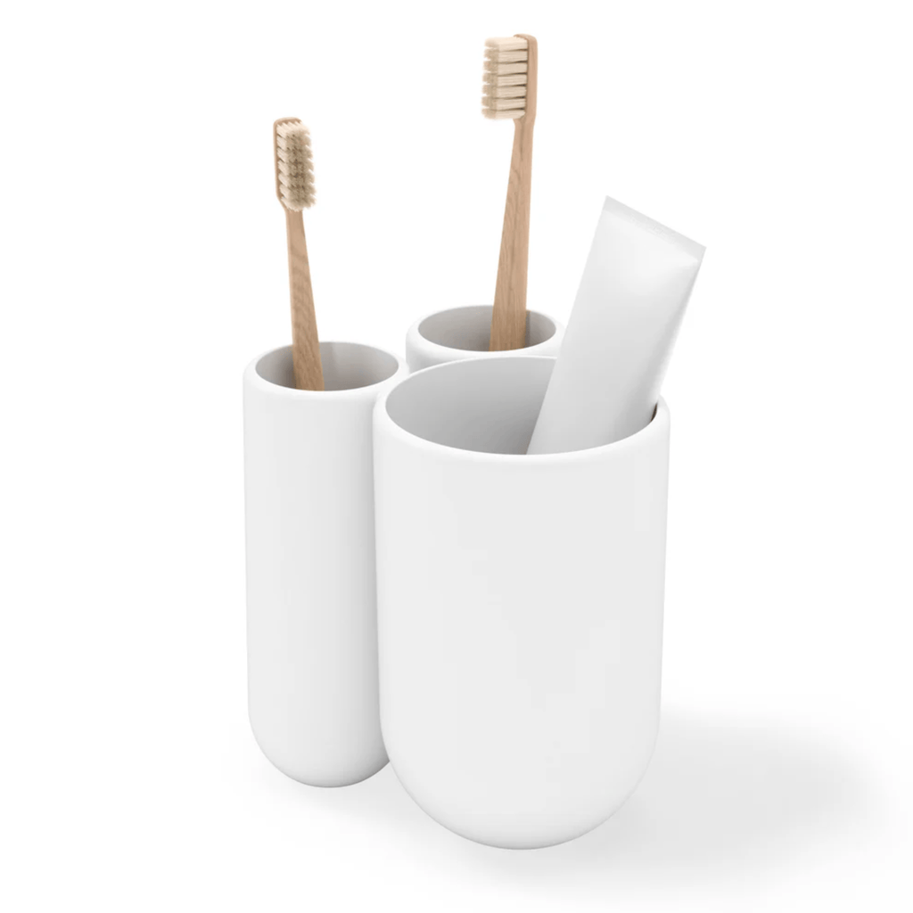 Umbra Touch Collection, White Toothbrush Holder