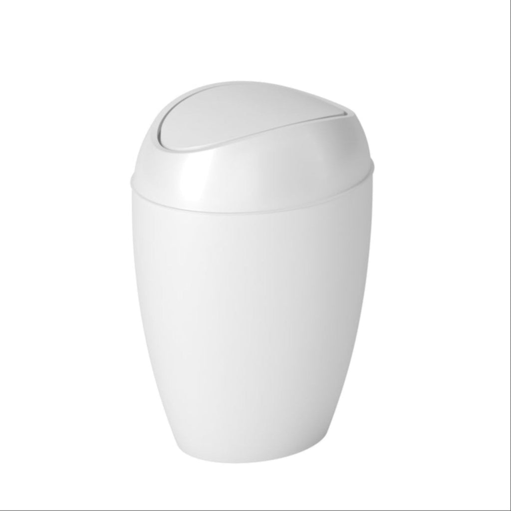 Umbra Twirla Trash Can Metallic White