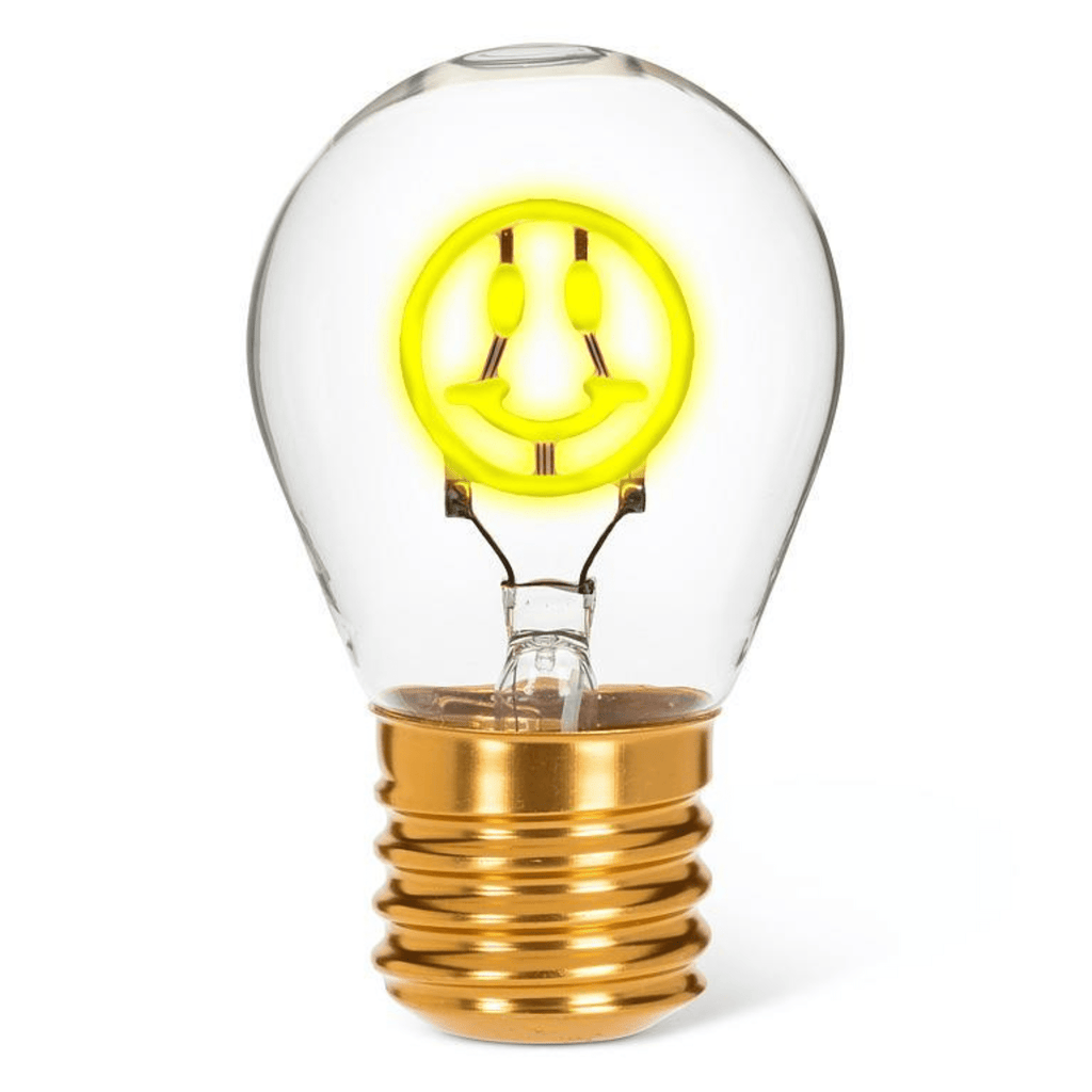 Volt Neon LED Lightbulb Smiley Face