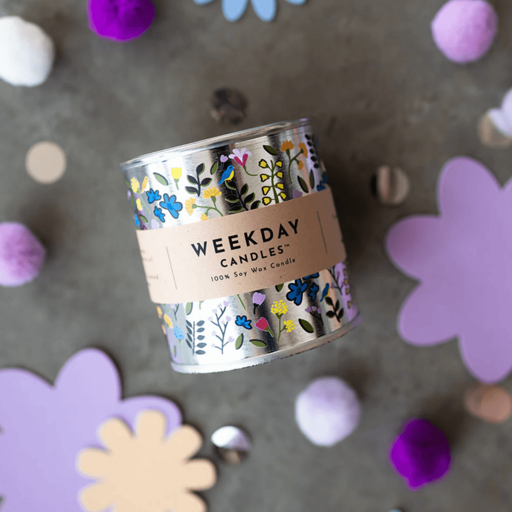 Weekday Candles Paint Tin, Alpine Meadow