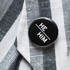 Word for Word Pronoun Pins He/Him