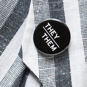 Word for Word Pronoun Pins They/Them