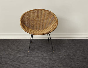 Chilewich Plynyl® Ikat Woven Floor Mat, Deep Grey