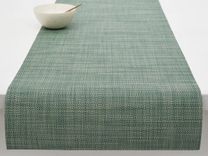 Chilewich Plynyl® Mini Basketweave Table Runner, Ivy