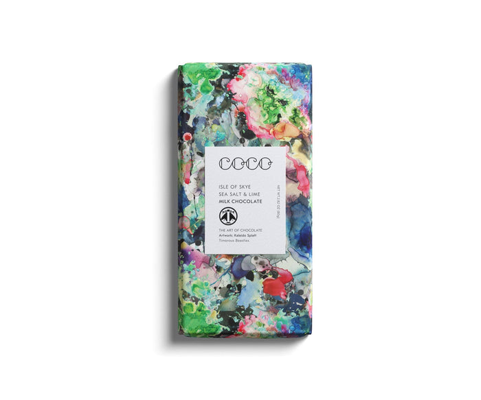 COCO Chocolatier Isle of Skye Sea Salt & Lime Milk Chocolate Bar