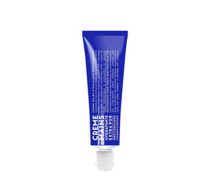 Compagnie de Provence Mediterranean Sea hand cream in a royal blue 30mL tube, with white, modern letters.
