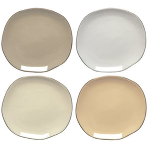 Danica Heirloom Pebble Appetizer Plates, Set of 4 Flight