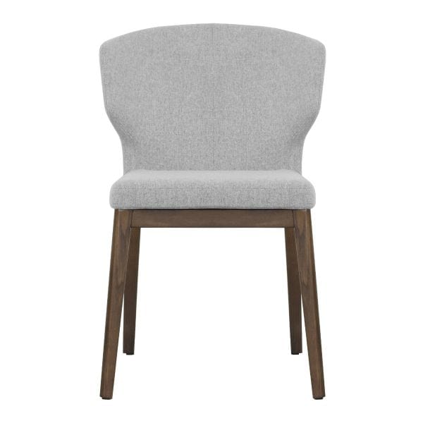 Elite Living Marlow Dining Chair, Wood Base Light Grey