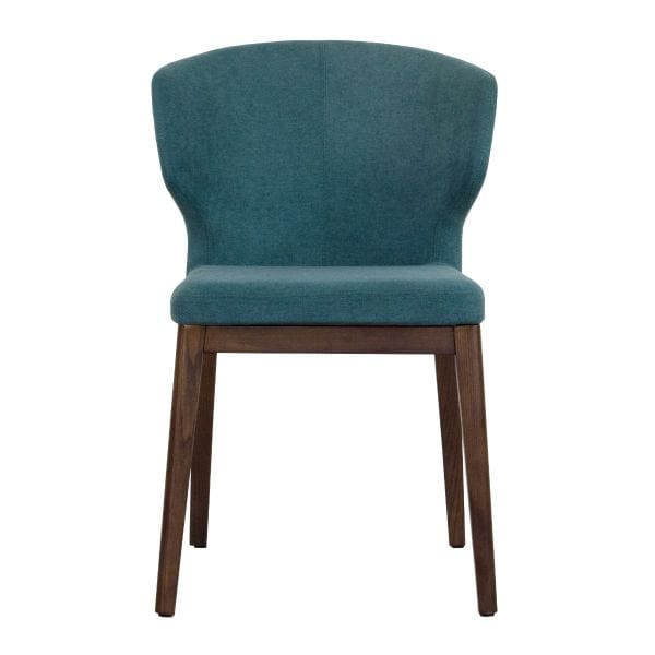 Elite Living Marlow Dining Chair, Wood Base Chenille Atlantis