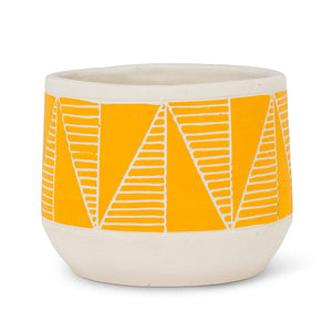 Etched Planter, Yellow Large