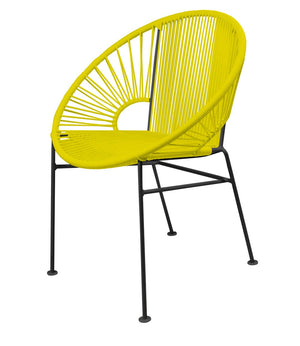 Innit Concha Chair, Black Base Yellow / Black