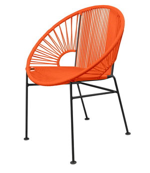 Innit Concha Chair, Black Base Orange / Black