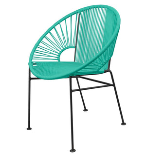 Innit Concha Chair, Black Base Turquoise / Black