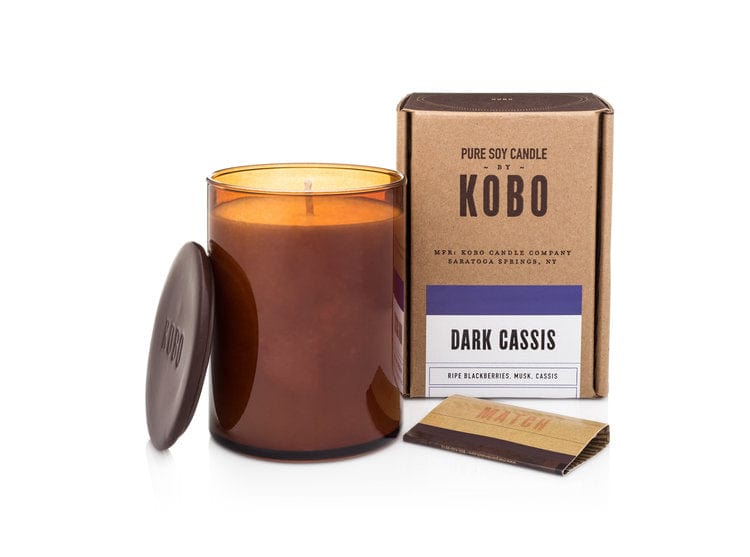 KOBO Woodblock Candle, Dark Cassis