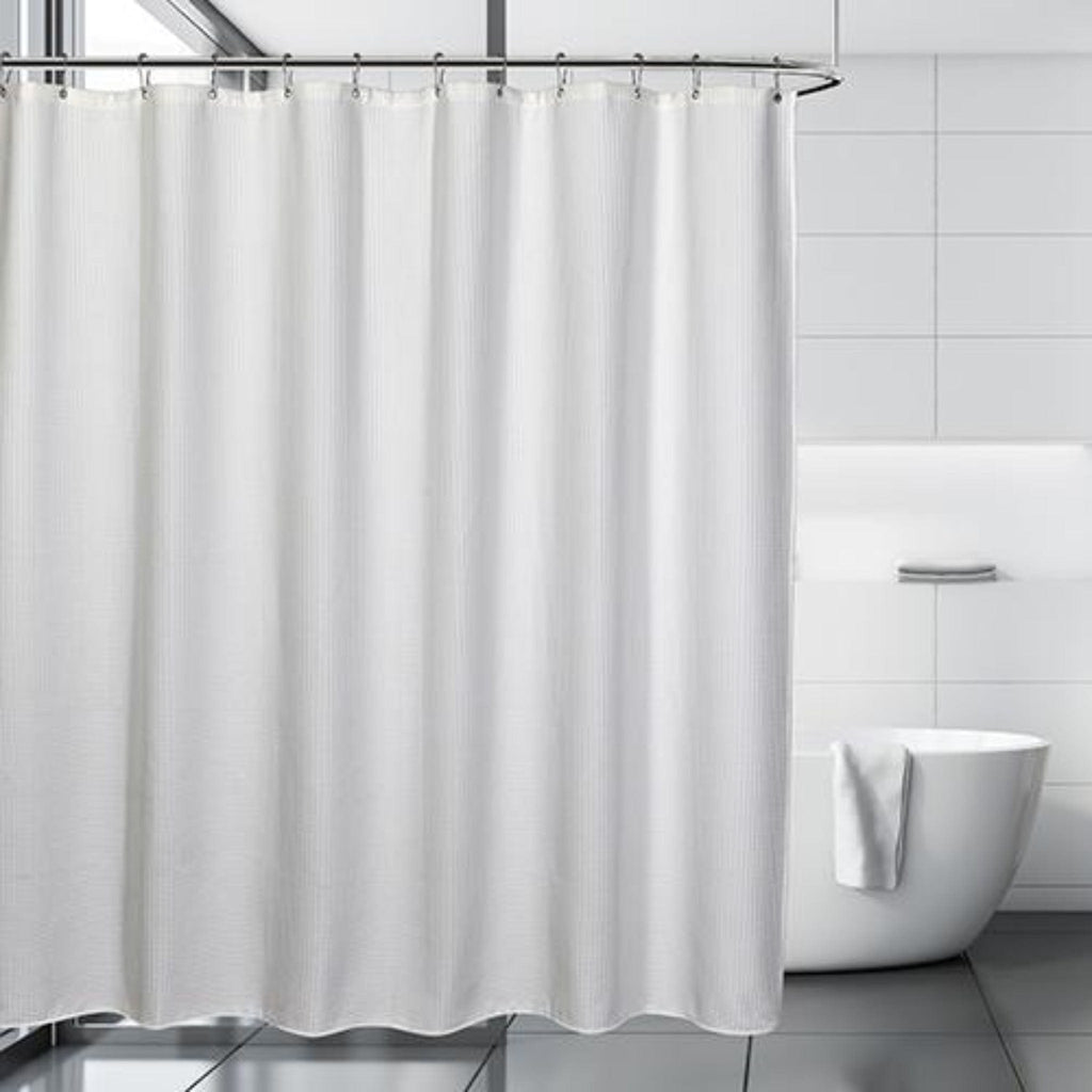 Moda at Home Shower Curtain, Belgian Waffle White