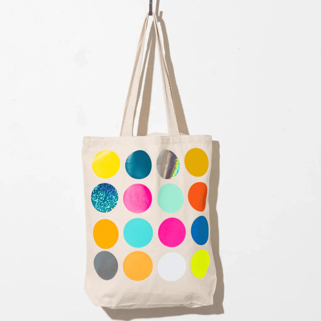 OkayOk Polka Dot Tote Small Natural