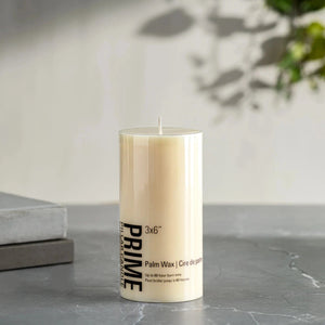 Prime Pillar Candle, Ivory 3x6