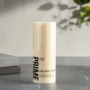 Prime Pillar Candle, Ivory 3x8