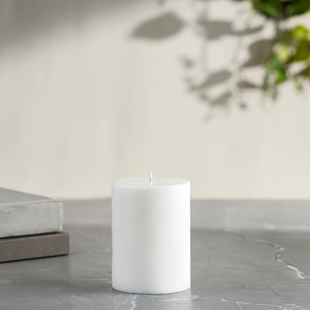 Prime Pillar Candle, White 3x4