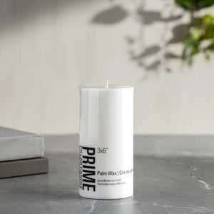 Prime Pillar Candle, White 3x6
