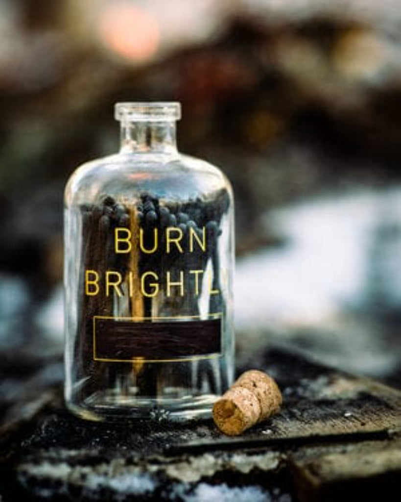 Skeem Design Apothecary Match Bottle, Burn Brightly