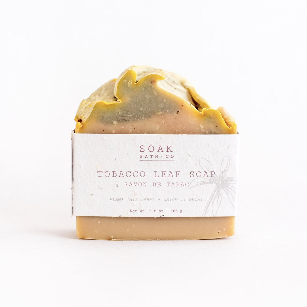 SOAK Bath Co Soap Bar, Tobacco Leaf