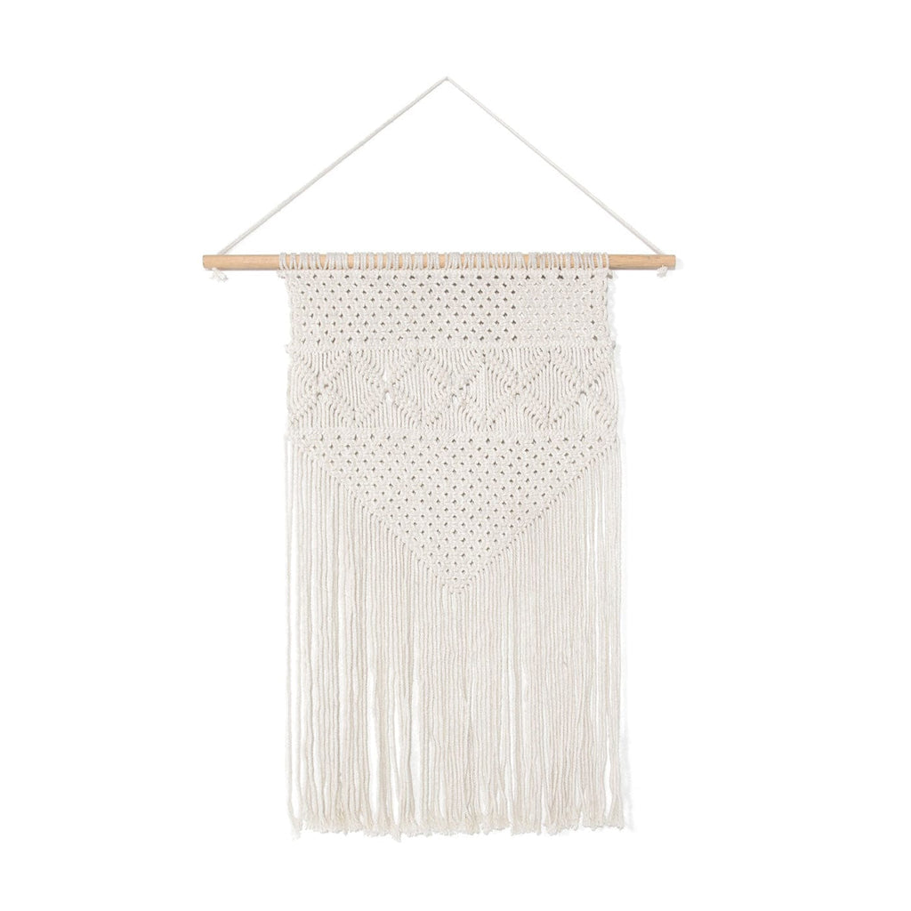 Style in Form Bohemian Rio Macrame Wall Hanging, Cream