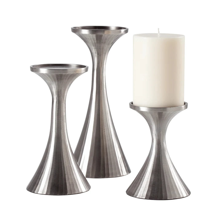 Tomar Candle Holder Set, Antique Pewter