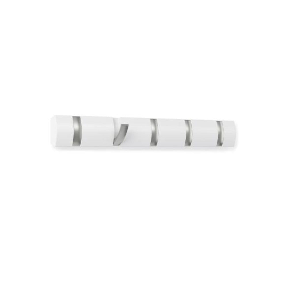 Umbra Flip 5 Wall Mounted Hook White/Nickel