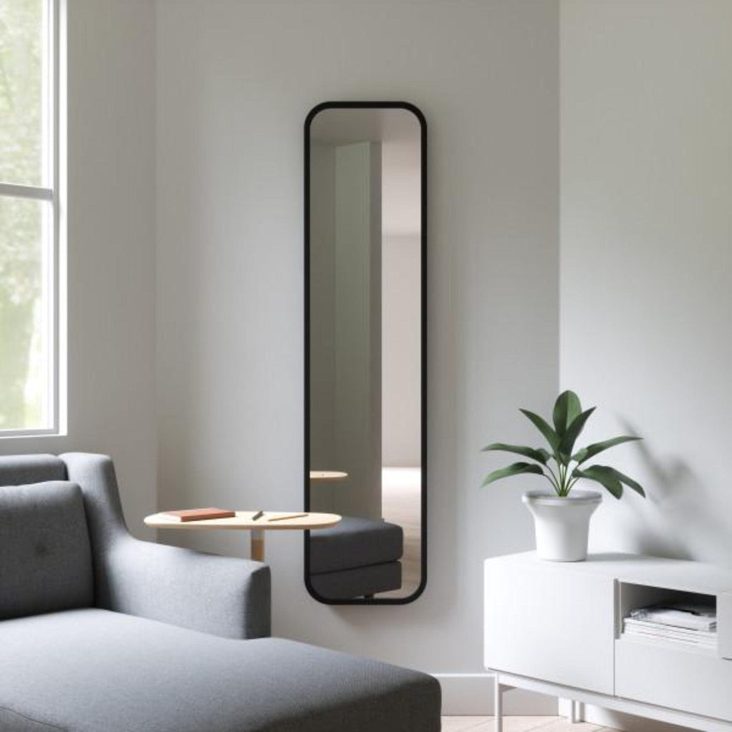 Umbra Hub Leaning Mirror, Black