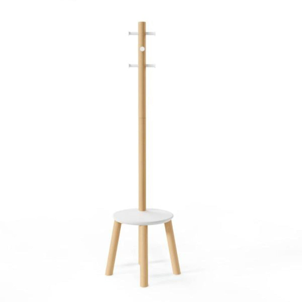 Umbra Pillar Stool & Coat Rack White/Natural