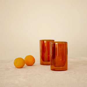 Yield Design Co Double-Wall Glass Set, Amber
